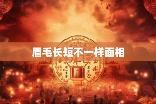 眉毛长短不一样面相