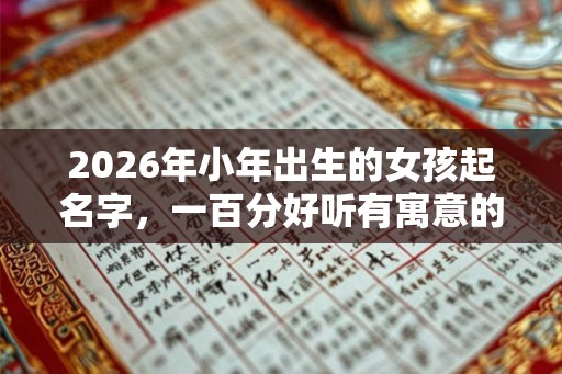 2026年小年出生的女孩起名字，一百分好听有寓意的名字推荐