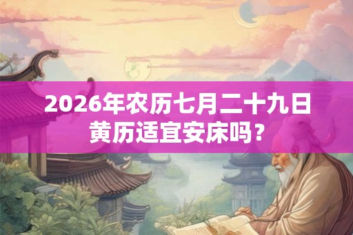 2026年农历七月二十九日黄历适宜安床吗？