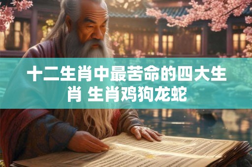 十二生肖中最苦命的四大生肖 生肖鸡狗龙蛇 十二生肖中最苦命的四大生肖 生肖鸡狗龙蛇