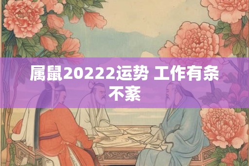 属鼠20222运势 工作有条不紊 属鼠20222运势 工作有条不紊
