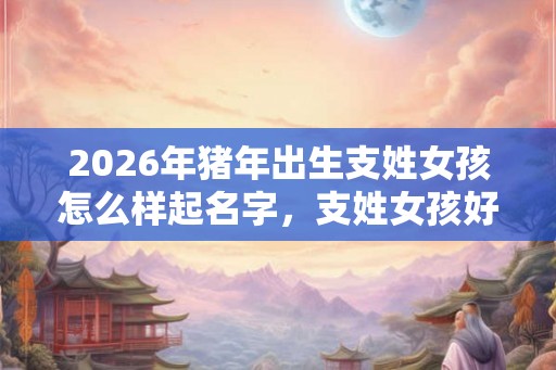 2026年猪年出生支姓女孩怎么样起名字，支姓女孩好名推荐
