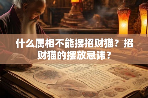 什么属相不能摆招财猫？招财猫的摆放忌讳？