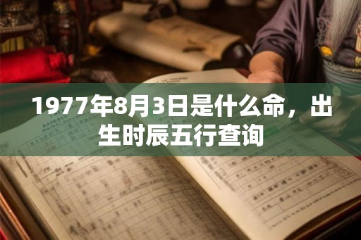 1977年8月3日是什么命，出生时辰五行查询