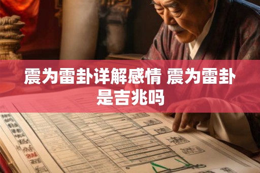 震为雷卦详解感情 震为雷卦是吉兆吗