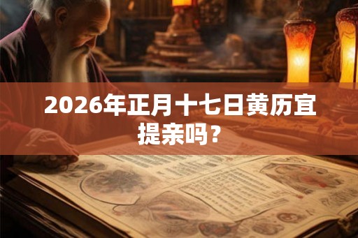 2026年正月十七日黄历宜提亲吗？