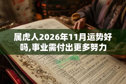 属虎人2026年11月运势好吗,事业需付出更多努力