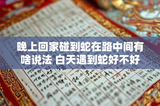 晚上回家碰到蛇在路中间有啥说法 白天遇到蛇好不好