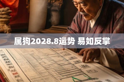 属狗2028.8运势 易如反掌
