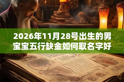 2026年11月28号出生的男宝宝五行缺金如何取名字好