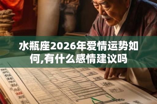 水瓶座2026年爱情运势如何,有什么感情建议吗