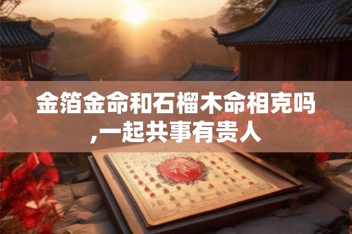 金箔金命和石榴木命相克吗,一起共事有贵人