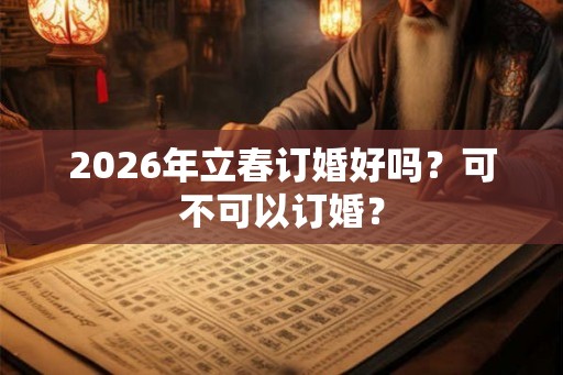 2026年立春订婚好吗？可不可以订婚？