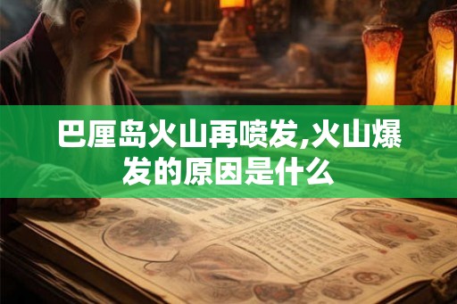 巴厘岛火山再喷发,火山爆发的原因是什么