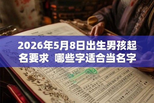 2026年5月8日出生男孩起名要求  哪些字适合当名字