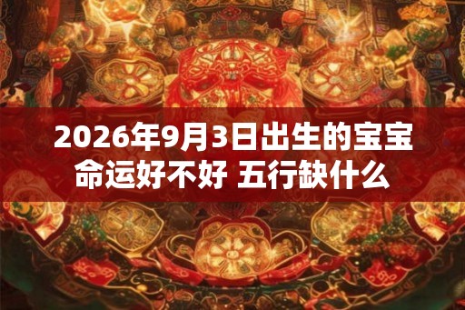2026年9月3日出生的宝宝命运好不好 五行缺什么 2026年9月3日出生的宝宝命运好不好 五行缺什么