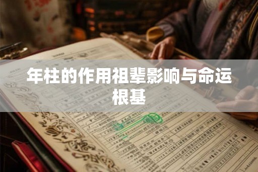 年柱的作用祖辈影响与命运根基