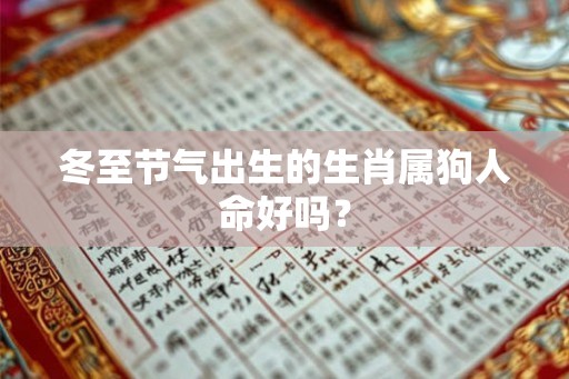 冬至节气出生的生肖属狗人命好吗？