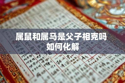 属鼠和属马是父子相克吗 如何化解 属鼠和属马是父子相克吗 如何化解