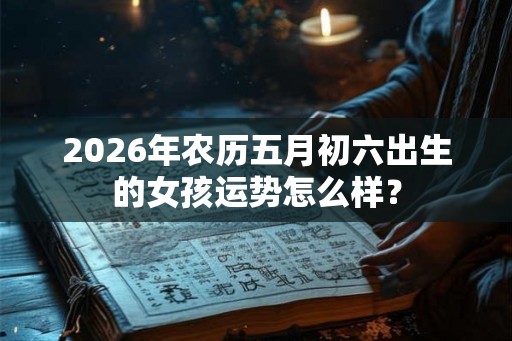 2026年农历五月初六出生的女孩运势怎么样？