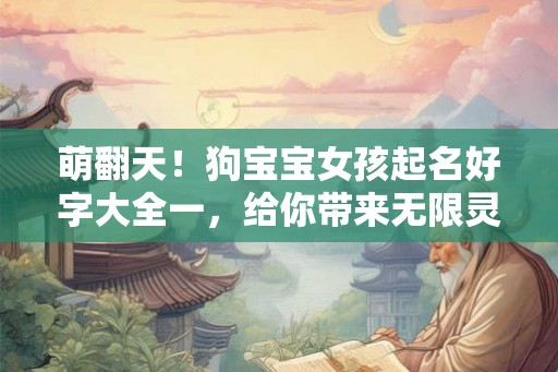 萌翻天！狗宝宝女孩起名好字大全一，给你带来无限灵感！