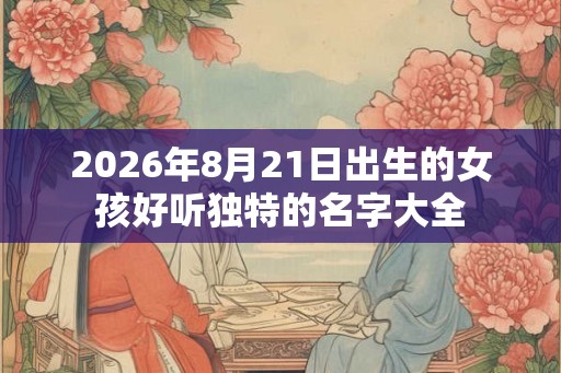2026年8月21日出生的女孩好听独特的名字大全