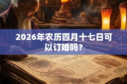 2026年农历四月十七日可以订婚吗? 2026年农历四月十七日可以订婚吗?