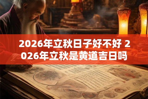 2026年立秋日子好不好 2026年立秋是黄道吉日吗