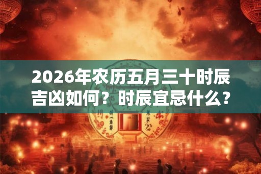2026年农历五月三十时辰吉凶如何？时辰宜忌什么？