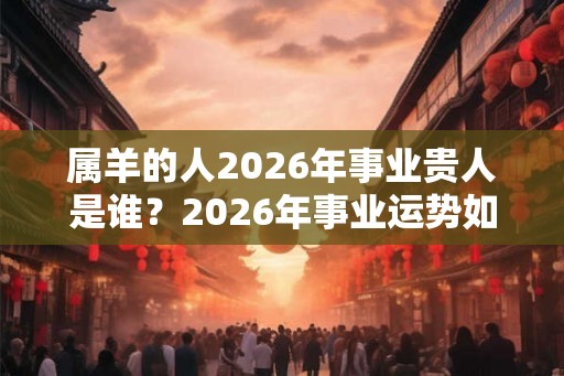 属羊的人2026年事业贵人是谁?2026年事业运势如何? 属羊的人2026年事业贵人是谁?2026年事业运势如何?