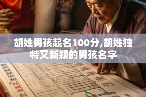 胡姓男孩起名100分,胡姓独特又新颖的男孩名字