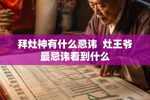 拜灶神有什么忌讳  灶王爷最忌讳看到什么