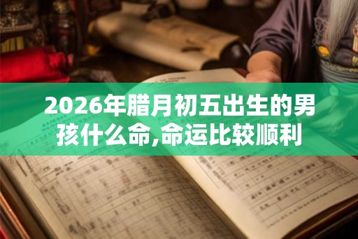 2026年腊月初五出生的男孩什么命,命运比较顺利