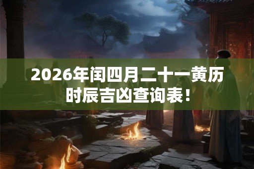 2026年闰四月二十一黄历时辰吉凶查询表！