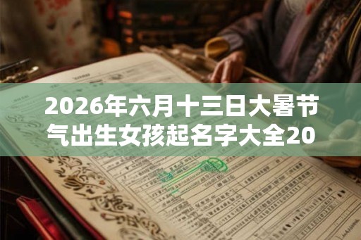 2026年六月十三日大暑节气出生女孩起名字大全2026年 2026年六月十三日大暑节气出生女孩起名字大全2026年