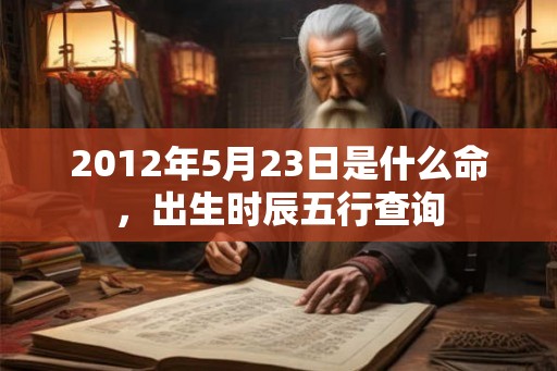 2012年5月23日是什么命，出生时辰五行查询