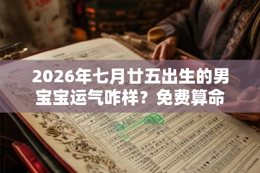 2026年七月廿五出生的男宝宝运气咋样？免费算命
