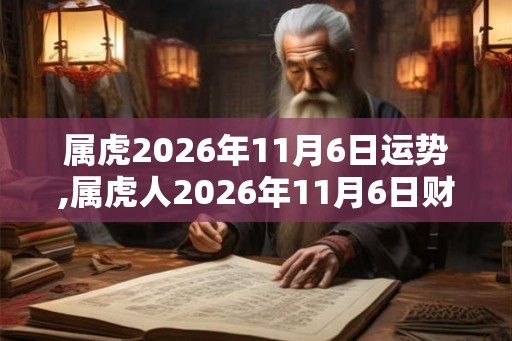 属虎2026年11月6日运势,属虎人2026年11月6日财运,生肖虎2026年11月6日运势