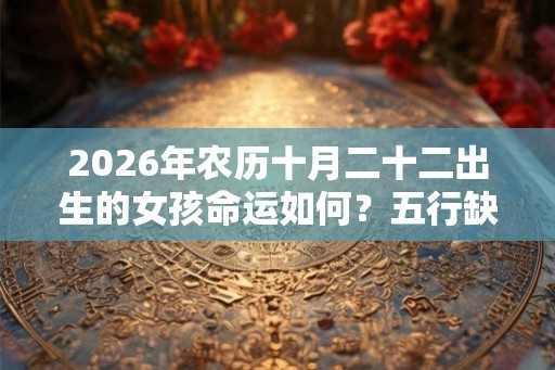 2026年农历十月二十二出生的女孩命运如何？五行缺少什么？