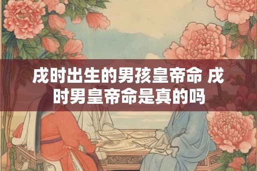 戌时出生的男孩皇帝命 戌时男皇帝命是真的吗