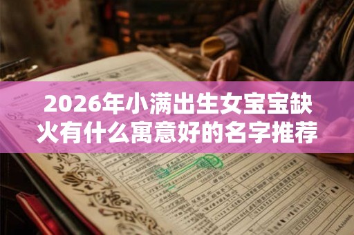 2026年小满出生女宝宝缺火有什么寓意好的名字推荐