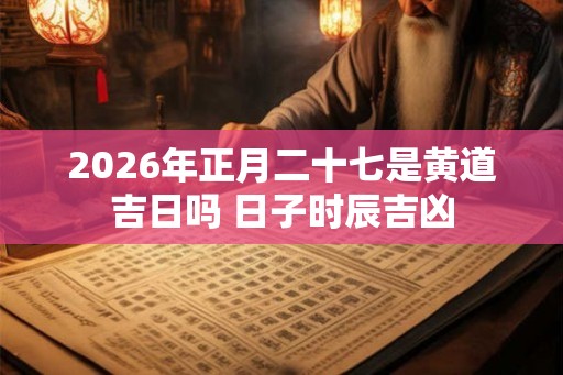 2026年正月二十七是黄道吉日吗 日子时辰吉凶