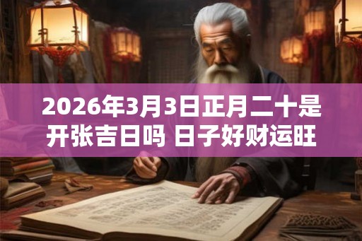 2026年3月3日正月二十是开张吉日吗 日子好财运旺