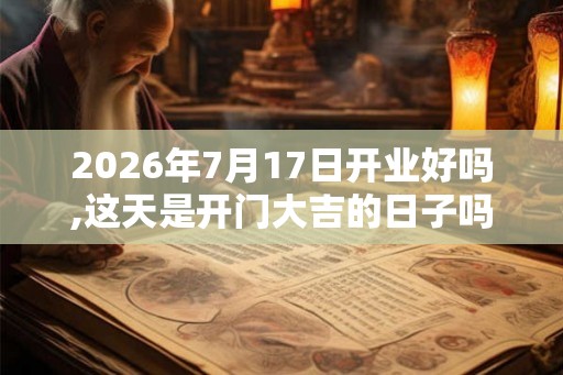 2026年7月17日开业好吗,这天是开门大吉的日子吗