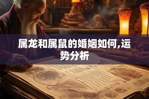 属龙和属鼠的婚姻如何,运势分析