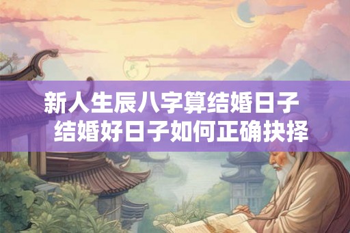 新人生辰八字算结婚日子   结婚好日子如何正确抉择