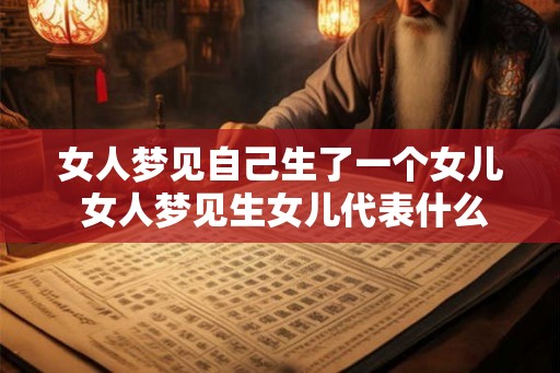 女人梦见自己生了一个女儿 女人梦见生女儿代表什么
