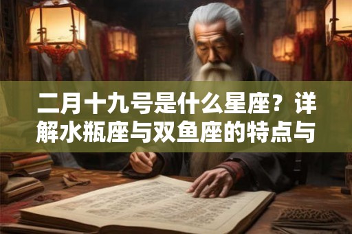 二月十九号是什么星座？详解水瓶座与双鱼座的特点与区别