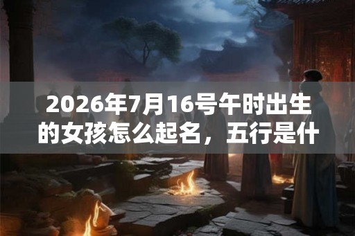 2026年7月16号午时出生的女孩怎么起名，五行是什么？