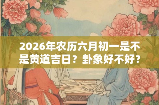2026年农历六月初一是不是黄道吉日？卦象好不好？